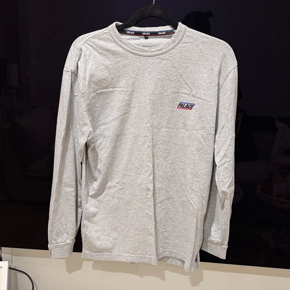 PALACE Light Gray Long Sleeve Men's Tee
